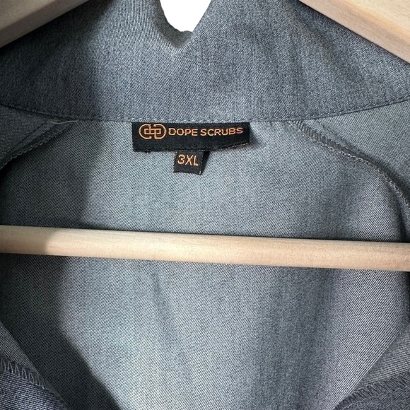 Dope Scrubs Athleisure Grey Jogger Scrub Top 3XL - Picture 6 of 13